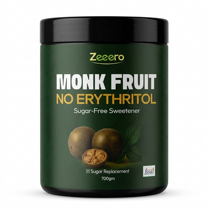 Monk Fruit Sweetener without Erythritol - Sugar Free Sweetener -Monk Fruit powder  - No Added Preservatives, No Artificial sweeteners  -Zeeero - 700gm