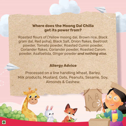 Moong Dal Chilla | (With Tomatoes &amp; Onion) - Age 2 + - Natural - Preservatives Free &amp; High In Fibre - Conscious Food - 200gm