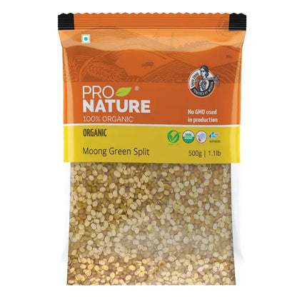 Moong Split Dal - USDA Organic - Pro Nature - 500gm