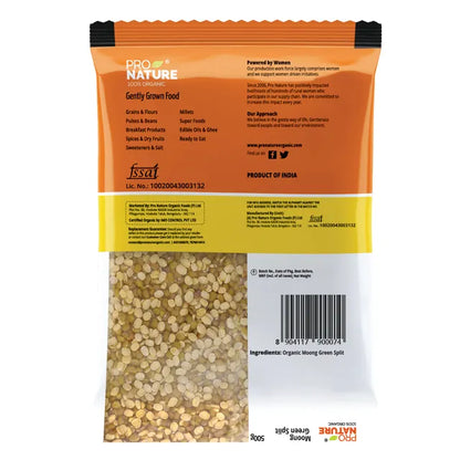 Moong Split Dal - USDA Organic - Pro Nature - 500gm