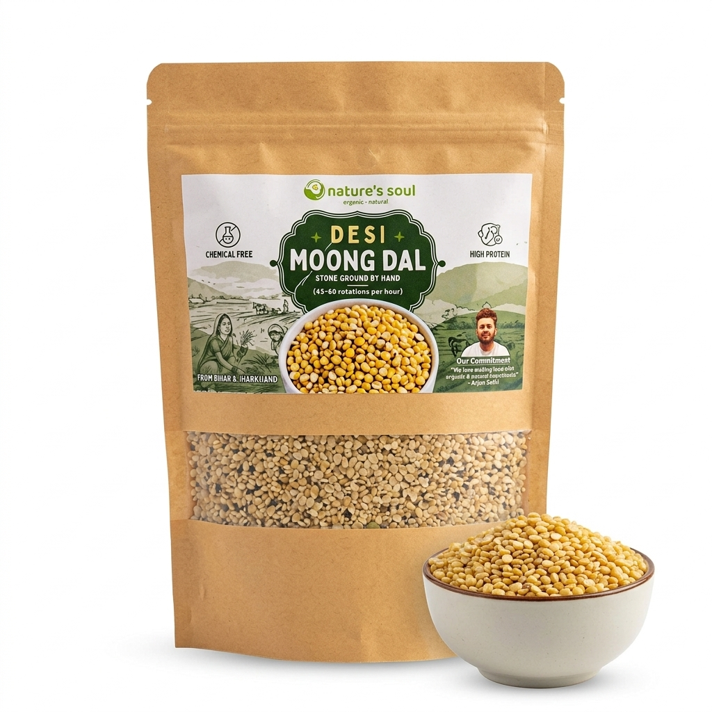 Dal | Desi Moong Dal - From Bihar &amp; Jharkhand  – Rich In High Protein-Chemical Free &amp; No Pesticides- Nature&