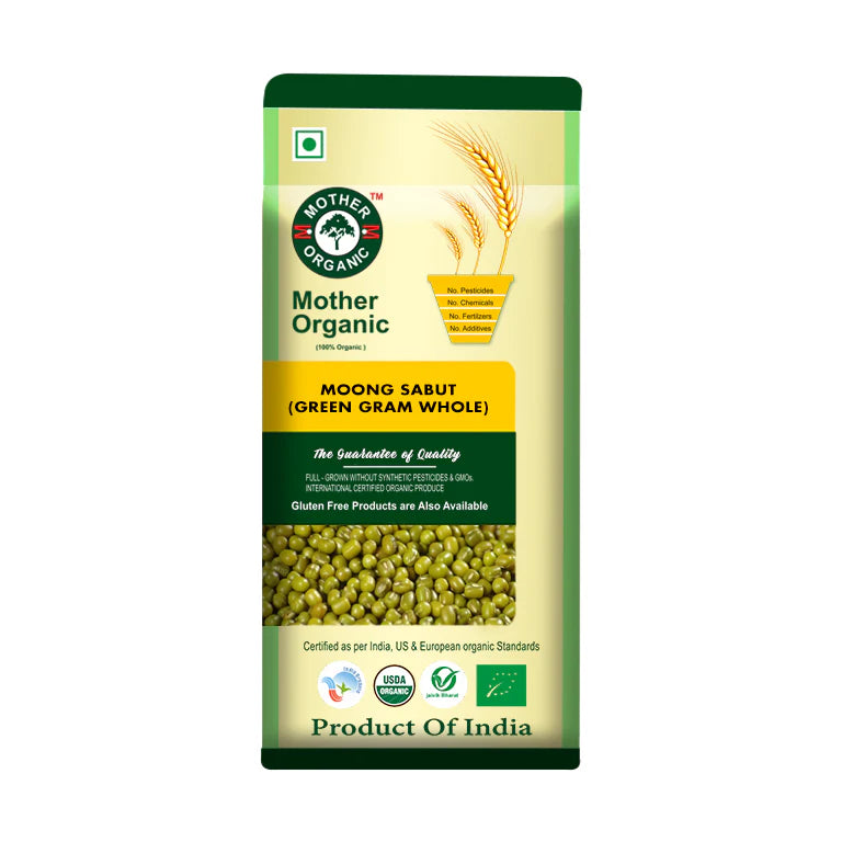 Moong Whole | USDA Organic - Mother Organic  - 500gm