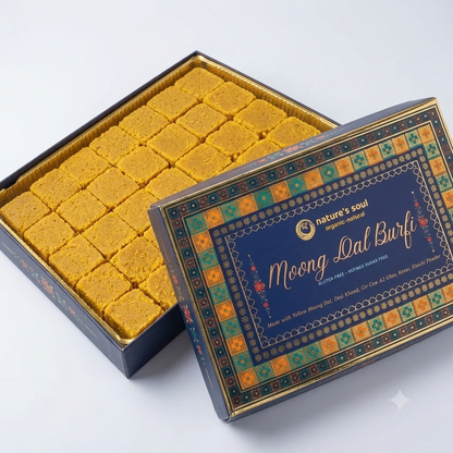 Burfi | Moong Dal Burfi -Gluten Free - Made From 100% Natural Ingredients - No Preservatives &amp; Refined Sugar Free - Nature&
