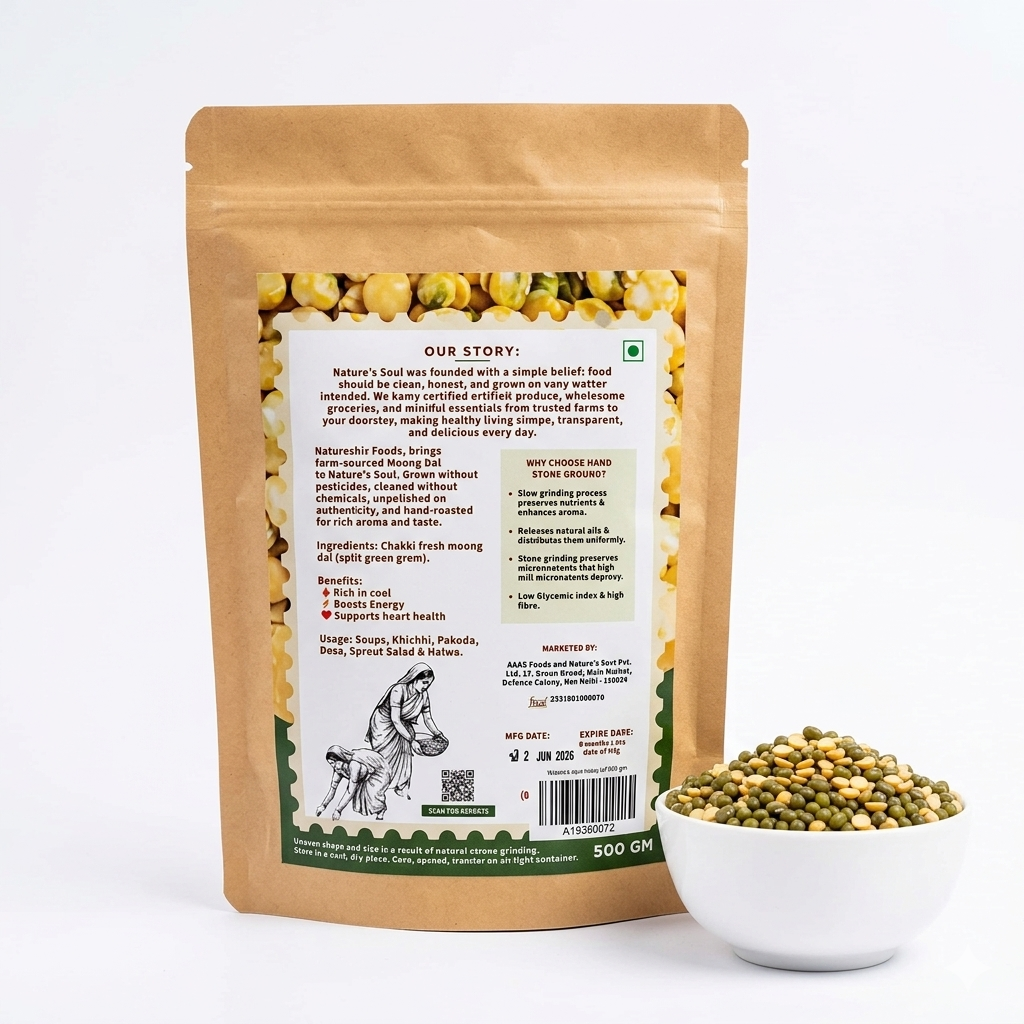 Dal | Desi Moong Dal - From Bihar &amp; Jharkhand  – Rich In High Protein-Chemical Free &amp; No Pesticides- Nature&