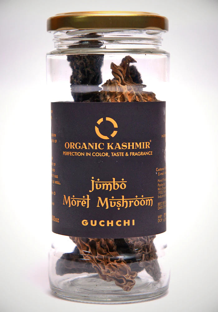 Mushrooms | Jumbo Morel Mushrooms (Guchchi) - Organic Kashmir - 25gm