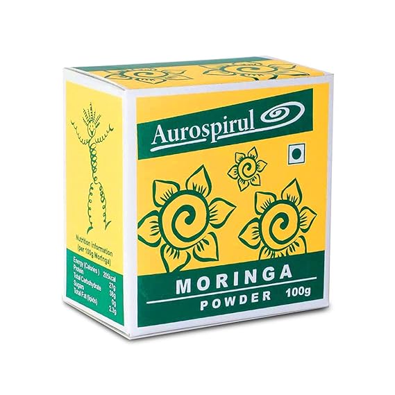Moringa Powder | Complete &amp; Life Sustaining Green Superfood - Aurospirul - 100gm