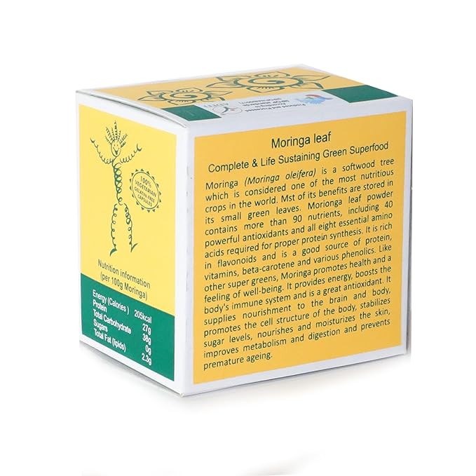 Moringa | Complete &amp; Life Sustaining Green Superfood – Aurospirul – 100 Capsules