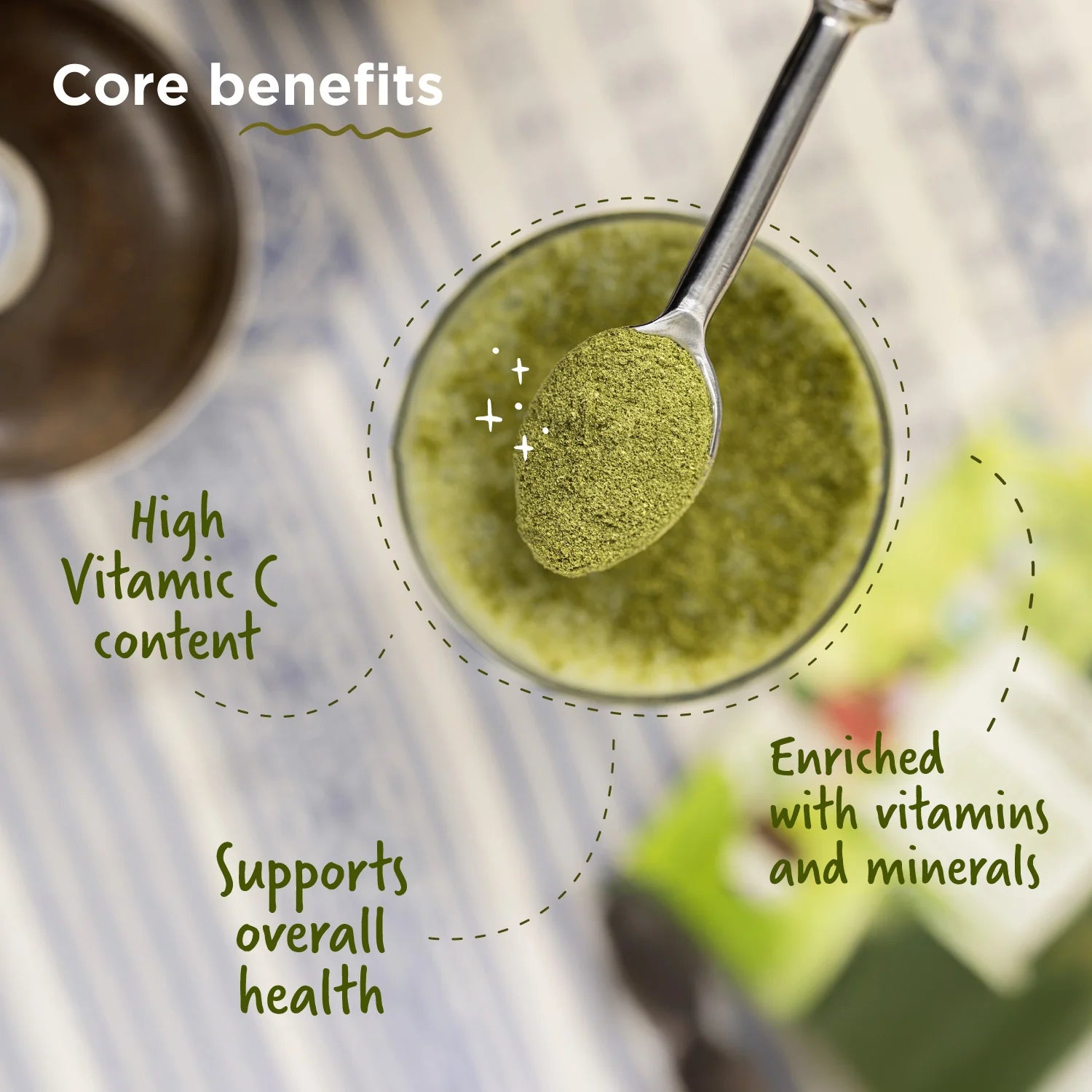 Moringa Powder | Drumstick Leaves Powder - Lab Tested - Naturally Dried - High In Vitamin C, Chemical Free &amp; No Added Preservatives - Two Brothers - 100gm