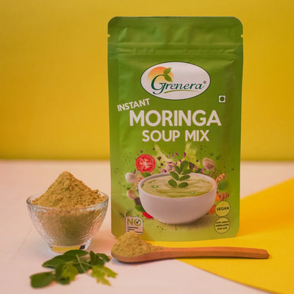 Soup | Instant Moringa Soup Mix Powder -Vegan-No Artificial Flavours, Colours, or Preservatives - Grenera - 100gm