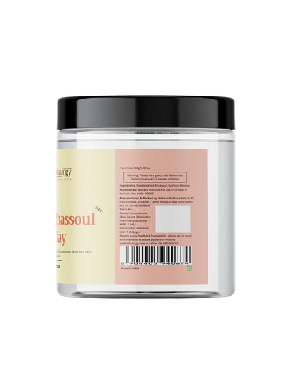 Rhassoul Clay | Moroccan Rhassoul Clay (Red) - Pure Clay For A Luxurious Detox And Skin Rejuvenation - Tattvalogy - 100gm