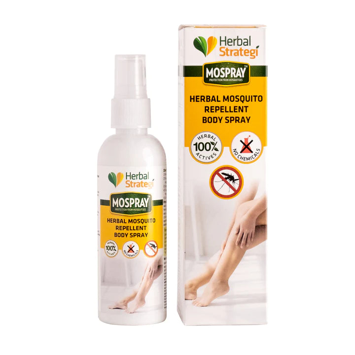 Mosquito Repellent Body Spray – Natural - Indian - Vegan &amp;amp; Cruelty Free - Herbal Strategi – 100ml