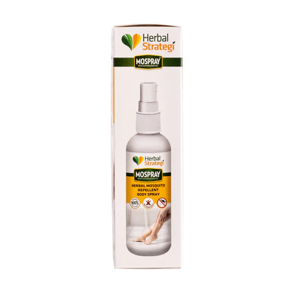 Mosquito Repellent Body Spray – Natural - Indian - Vegan &amp;amp; Cruelty Free - Herbal Strategi – 100ml