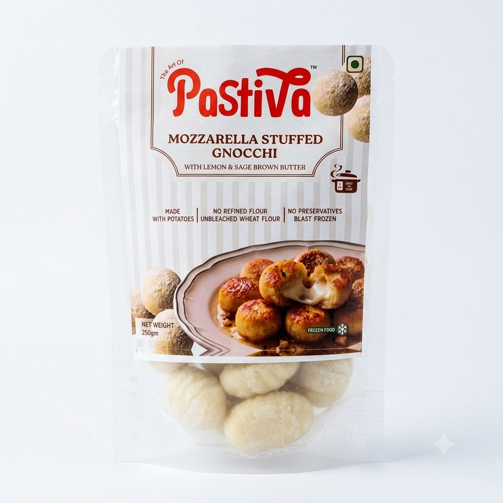 Mozzarella Stuffed Gnocchi ( Pasta + Lemon &amp; Sage Brown Butter) - Hand Made -No preservatives- Nature&