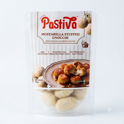 Mozzarella Stuffed Gnocchi ( Pasta + Lemon &amp; Sage Brown Butter) - Hand Made -No preservatives- Nature&