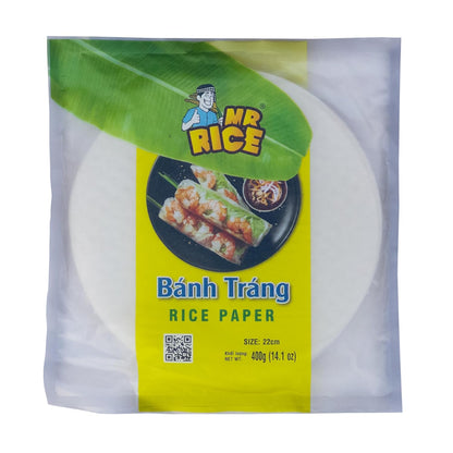 Rice Paper | Fresh Roll Rice Paper - Vietnam - No Added Preservatives - Mr Rice - 22cm (400gm)