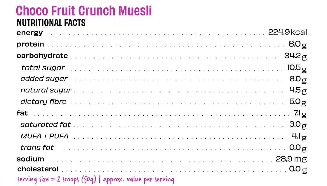 Muesli | Choco Fruit Crunch - Gluten Free, No Preservatives, No Added Flavor &amp;amp; No Artificial Sweetener - The Whole Truth - 350gm