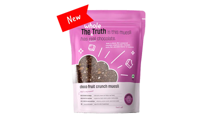 Muesli | Choco Fruit Crunch - Gluten Free, No Preservatives, No Added Flavor &amp;amp; No Artificial Sweetener - The Whole Truth - 350gm