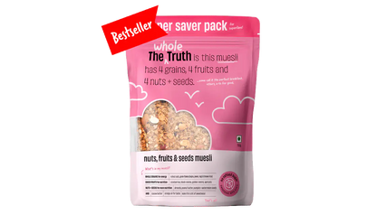 Muesli | (Nuts, Fruits &amp; Seeds) - Gluten Free, No Soy, No Added Colour, No Preservatives &amp; No Artificial Sweetener - The Whole Truth - 350gm