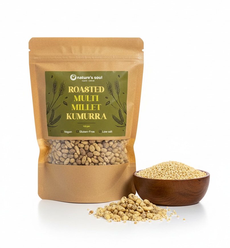 Multi Millet Kumurra | (Roasted) - Vegan, Gluten Free &amp;amp; Low Salt - Nature&
