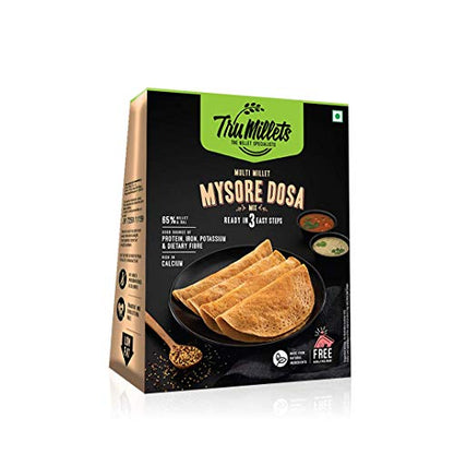 Multi Millet Mysore Dosa - 65% Millet &amp;amp; Dal – Natural – Indian – Rich Source Of Protein, Low In Fat, Source Of Dietary Fibre, Trans Fat Free &amp;amp; Cholesterol Free - TruMillets - 250gm