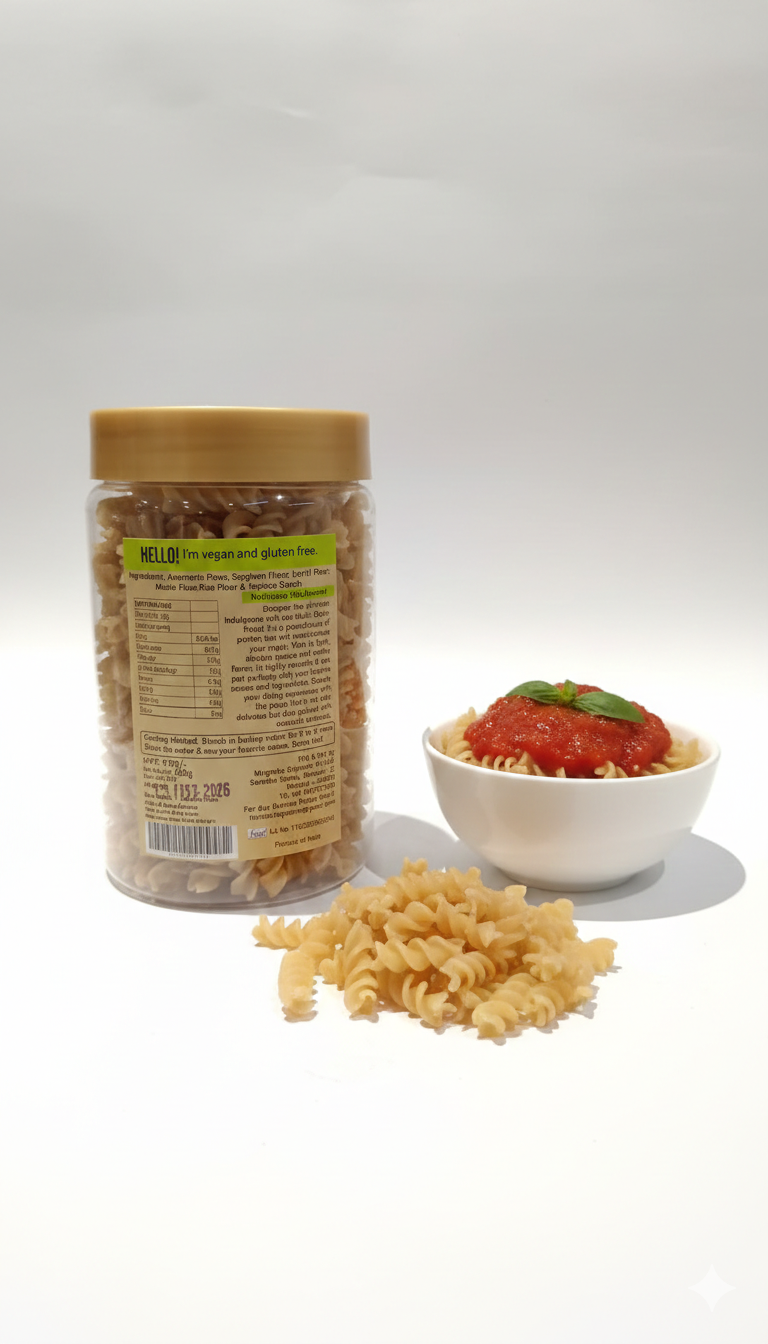 Pasta | Multi Grain Pasta - Vegan, Gluten Free Pasta -No Wheat- High Protein, Fibre- No Msg, Low Glycemic Index &amp; Preservatives Free – The Cow Boys Farm – 200gm