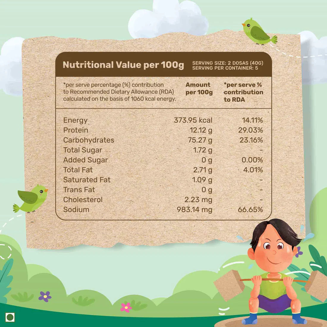 Multigrain Dosa | (With Oats &amp; Brown Rice) - Age 2+ - Natural - Vegan &amp; No Preservatives - Conscious Food - 200gm