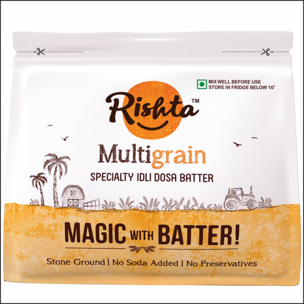Multigrain Specialty Idli Dosa Batter - Rishta Foods - 800gm