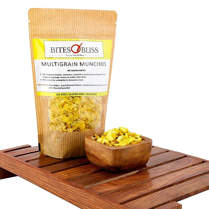 Multigrain Munchies | Roasted – Gluten Free &amp; Oil Free – Bites Of Bliss – 150gm