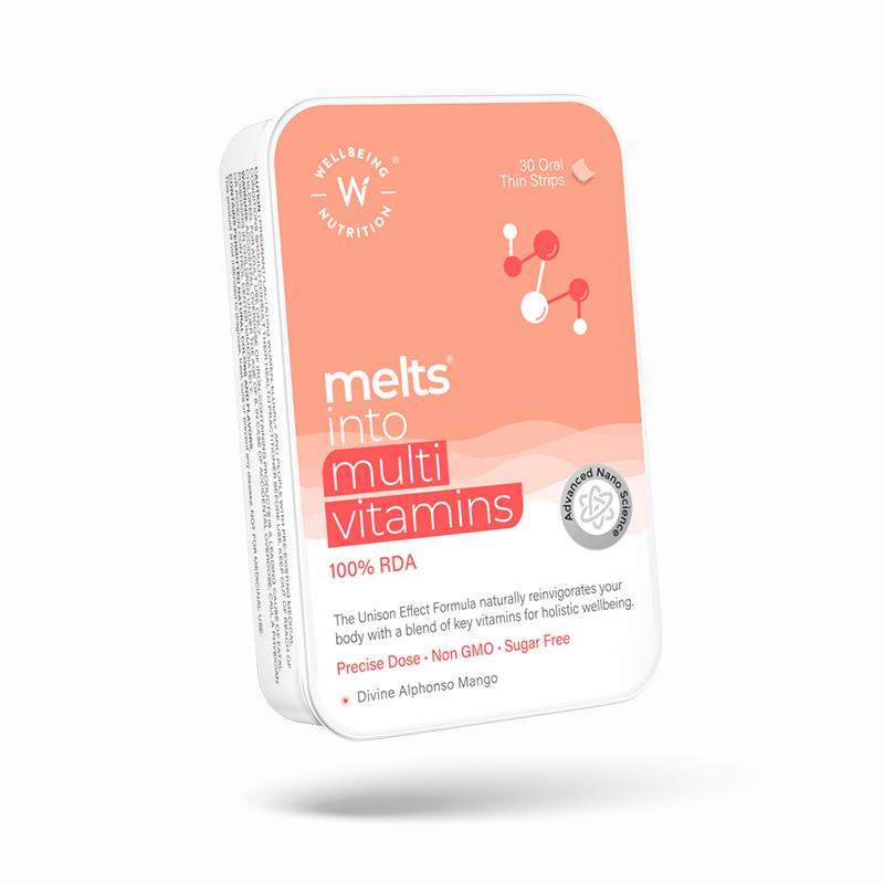 Multivitamin – Melts – Vegan &amp; Sugar Free - Wellbeing Nutrition – 30 Strips