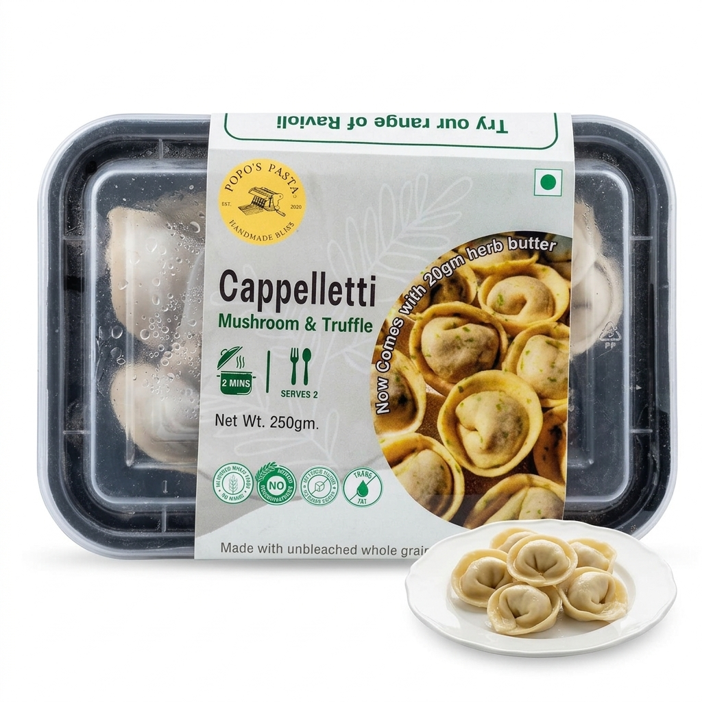 Mushroom and Truffle Ravioli ( Pasta + Lemon &amp; Sage Brown Butter) - Hand Made-No preservatives  - Nature&