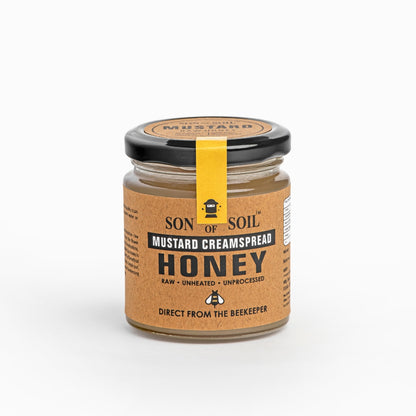 Honey | Mustard Cream Honey - Raw - Unheated - Unprocessed - Son Of Soil - 665gm