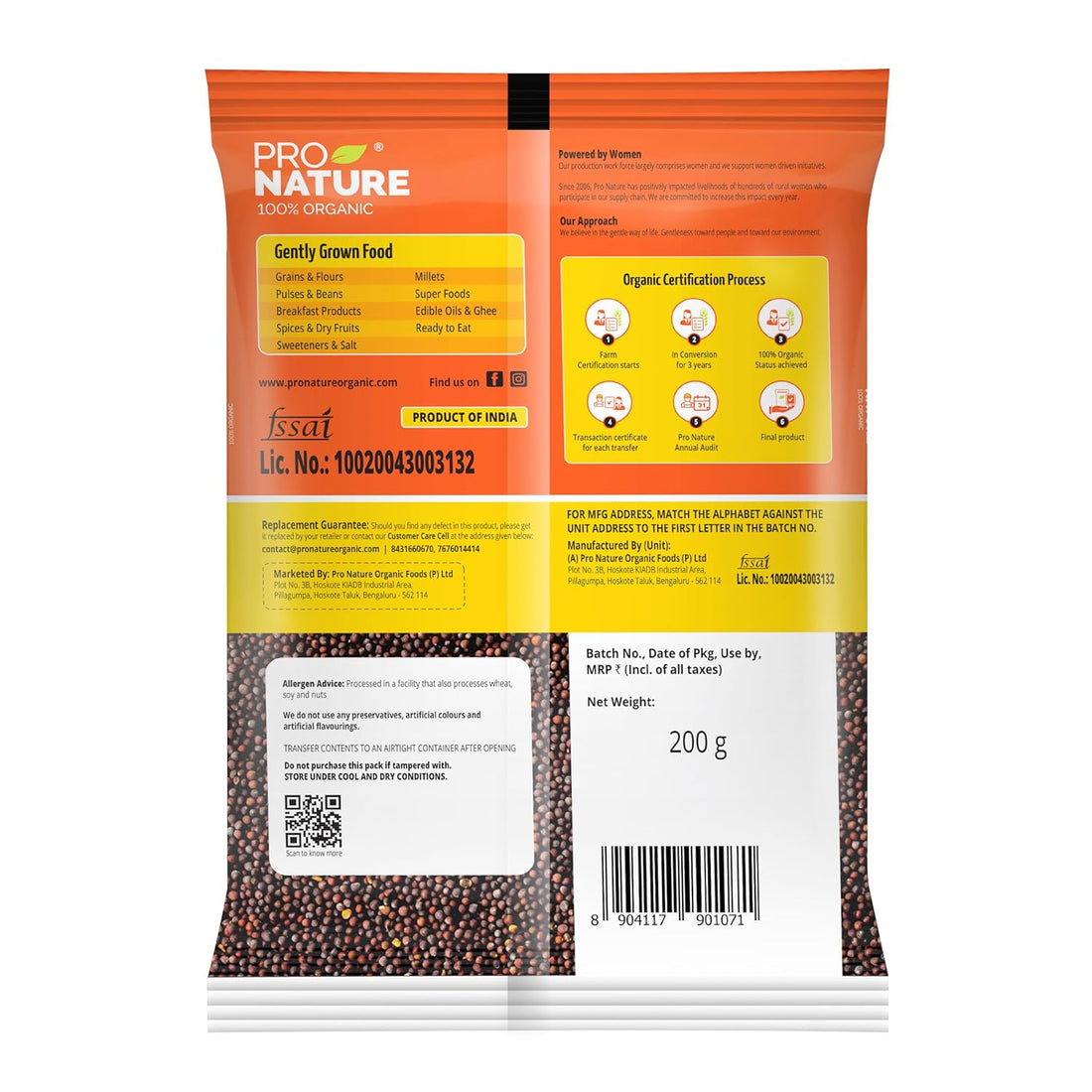 Mustard Seeds | Rai (Small) - Pro Nature - 200gm