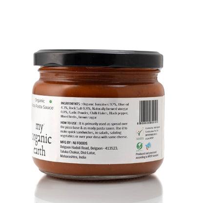 Pizza Pasta Sauce - Organic - Chemical Free, No Added Sweeteners, Preservatives, Synthetic Colours &amp; Essence - My Organic Earth - 300gm