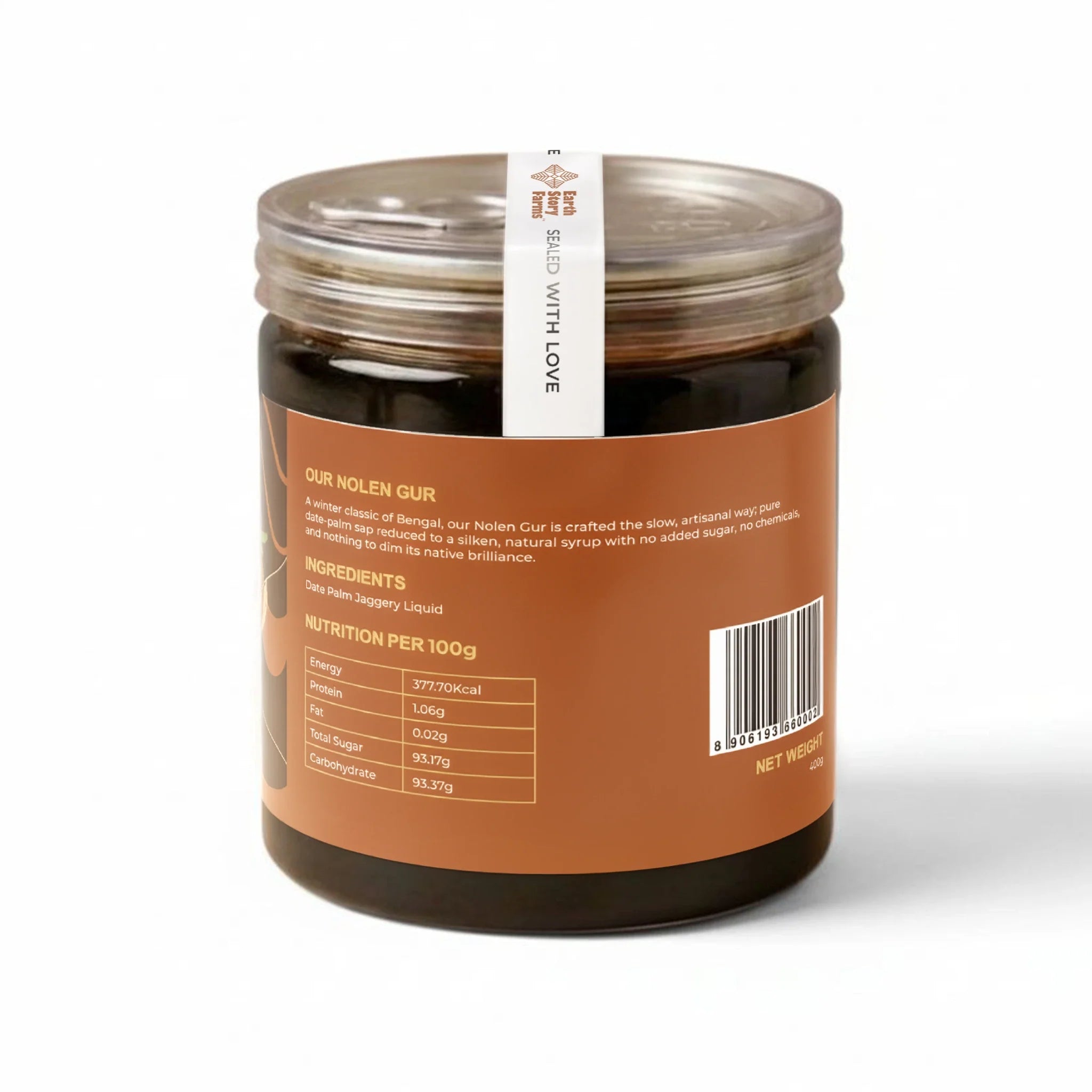 Nolen Gur Spread (Date Palm Jaggery) -Bankura, West Bengal - No Preservative, No Added Sugar or Chemicals - Earth Story Farms- 250gm
