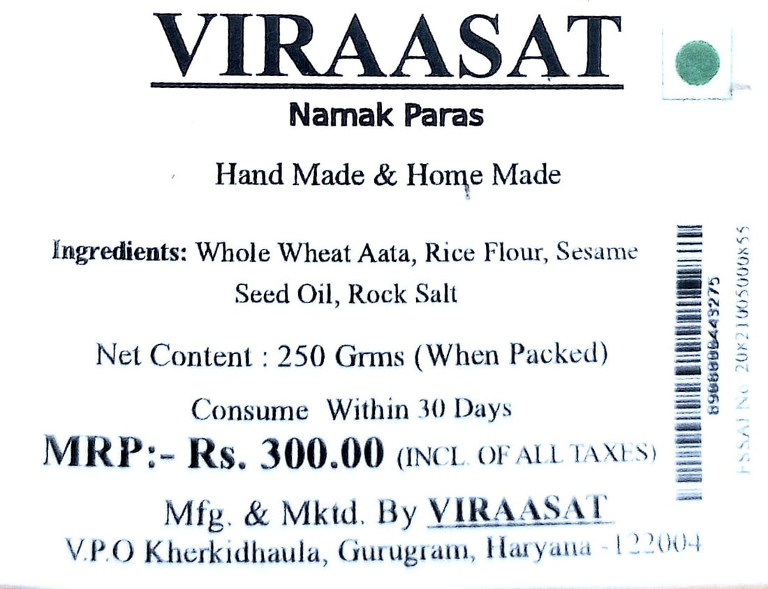 Namak Paras | 100% Natural - No Added Preservatives - Viraasat - 250gm