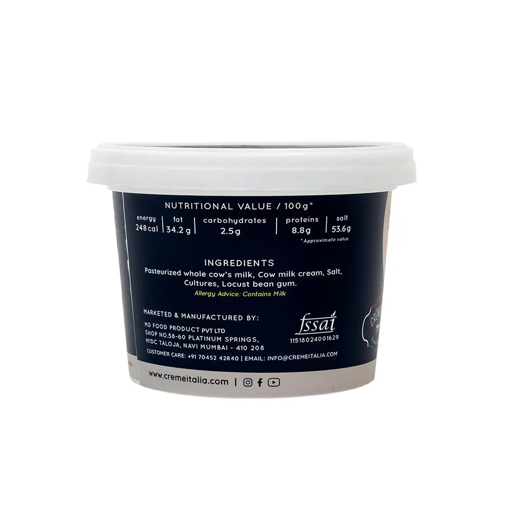 Cream Cheese | Natural - Indian - Pasteurized - Cremeitalia – 200gm