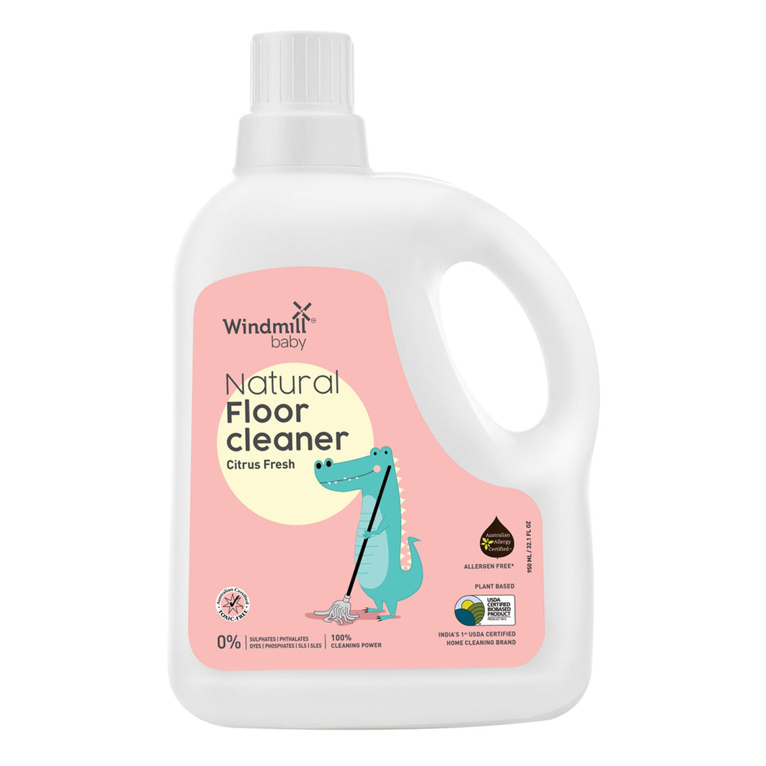 Natural Floor Cleaner Citrus Fresh - Windmill Baby - 950ml