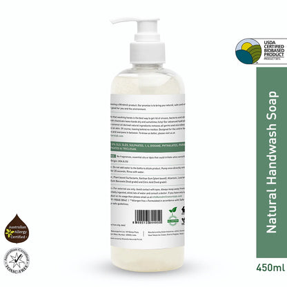 Natural Handwash Soap Fragrance Free – Natural - Vegan &amp;amp; Cruelty Free - Windmill Baby – 450ml