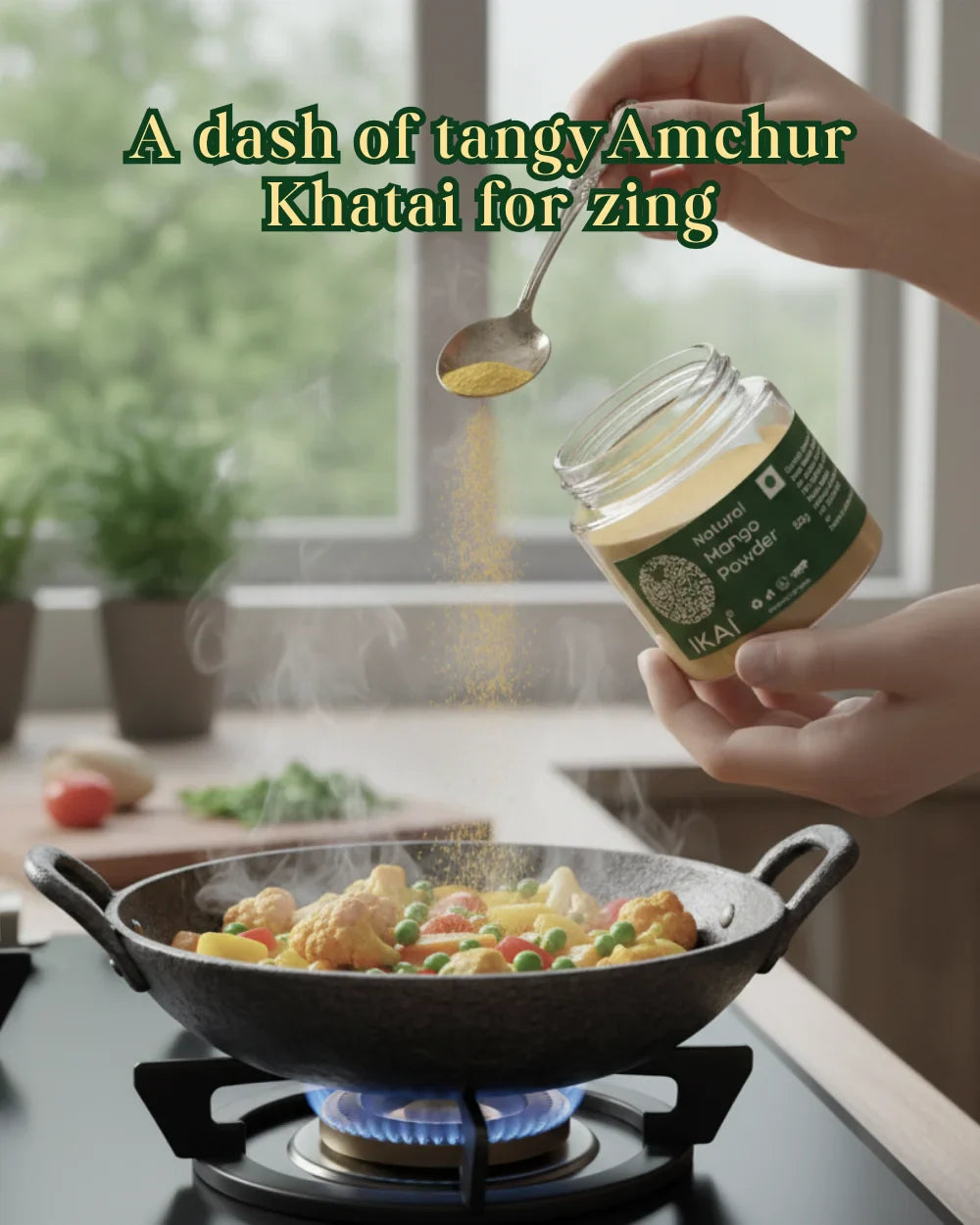 Powder | Natural Mango Powder - Chatpata Spice Mix - Premium Spice Blend - No Preservatives- Ikai Organic – 50gm