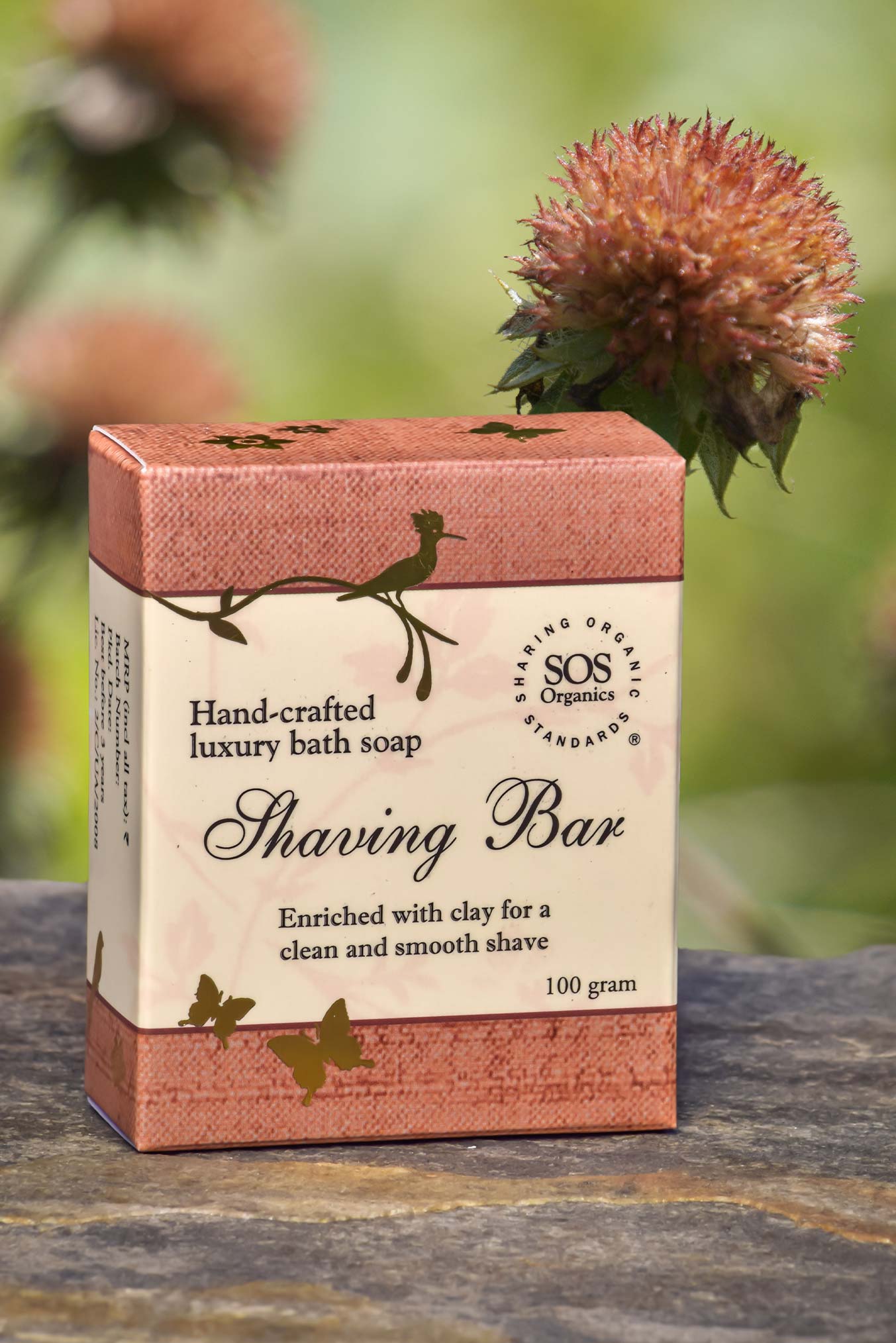 Natural Shaving Bar - SOS Organics - 100gm