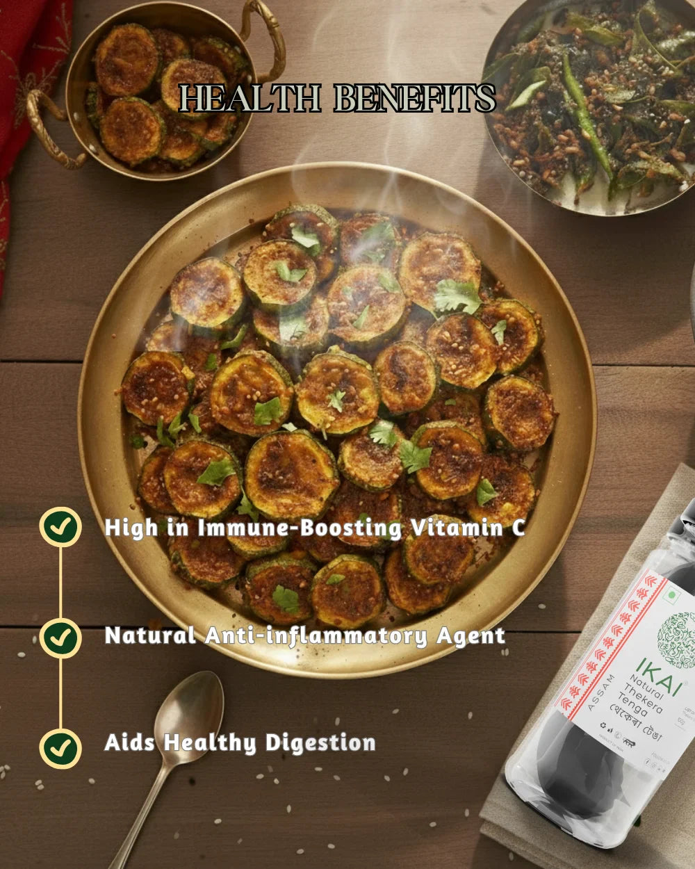 Natural Thekera Tenga - Regional Speciality (Assam)- Exotic Spice Sour - No Preservatives- Ikai Organic – 100gm