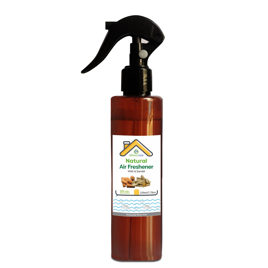 Air Freshner | Natural Air Freshner Mitti & Sandal - No Artificial Ingredients & Parabens Free - Ahinsa Care - 230ml