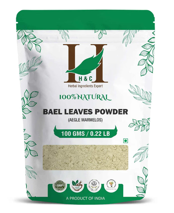 Bael Leaves Powder | (Aegle Marmelos) - 100% Natural - H&amp;C – 100gm