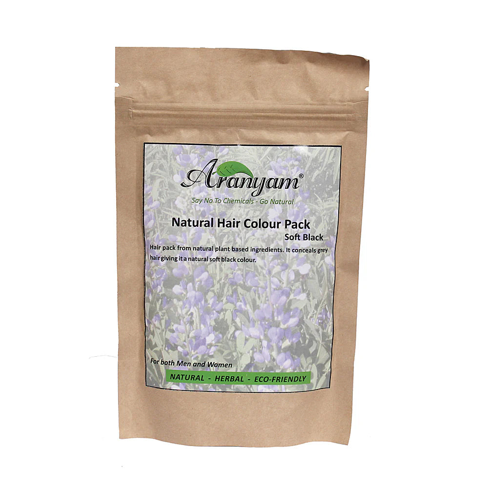 Natural Colour and Nourish Hair Pack - Soft Black – Eco Friendly - Aranyam – 200gm