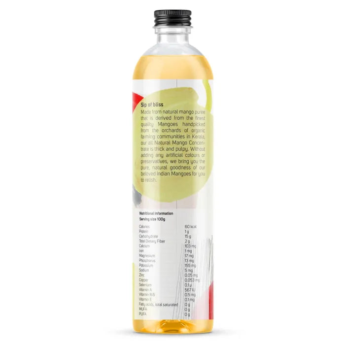 Mango Concentrate | Natural - No Added colours, Additives Or No Preservatives - Looms And Weaves - 500ml