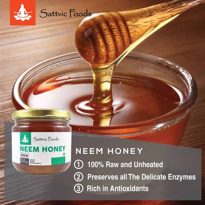 Neem Honey | (Raw &amp; Unheated) - Sattvic Food - 300gm