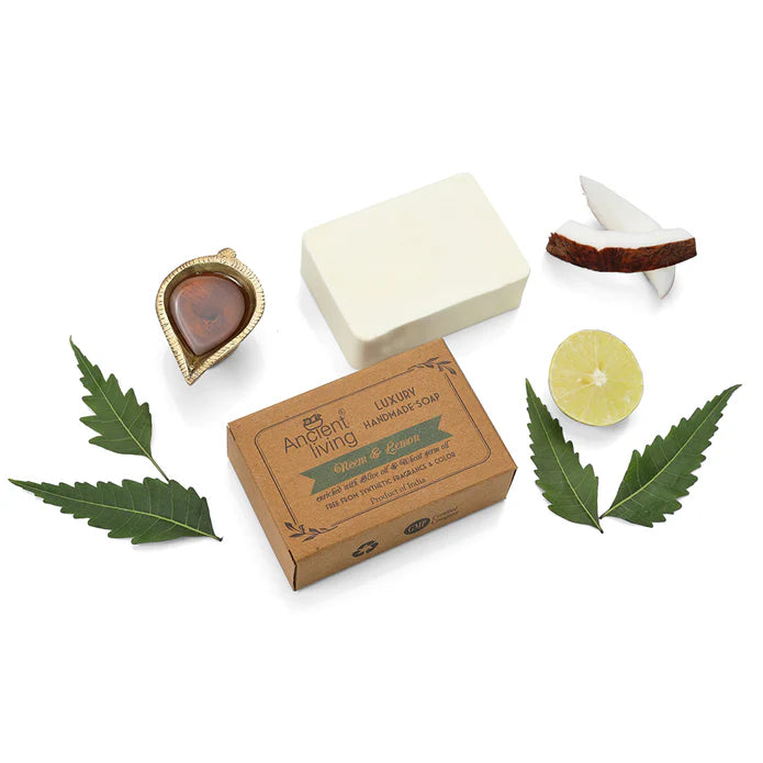 Neem &amp; Lemon Luxury Handmade Soap - Ancient living - 100gm