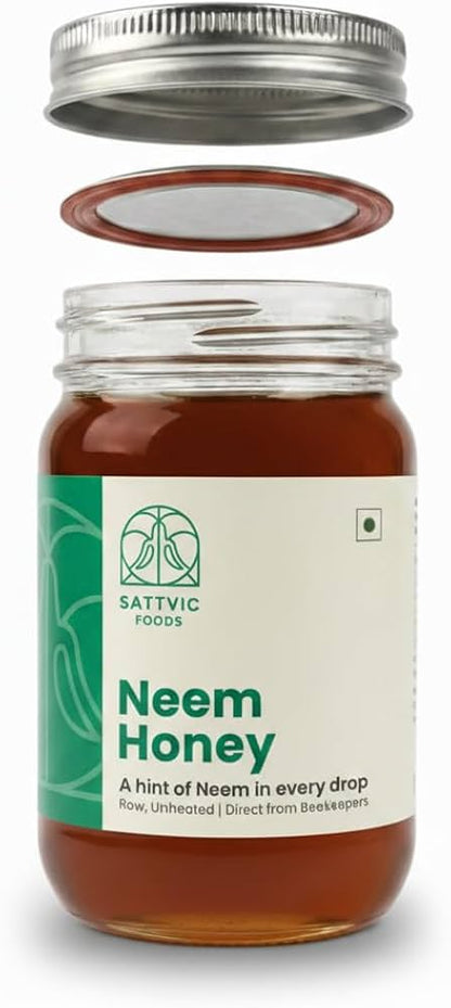 Honey | Neem Honey (Raw &amp; Unheated)-Direct Form Beekeepers - Sattvic Food - 570gm