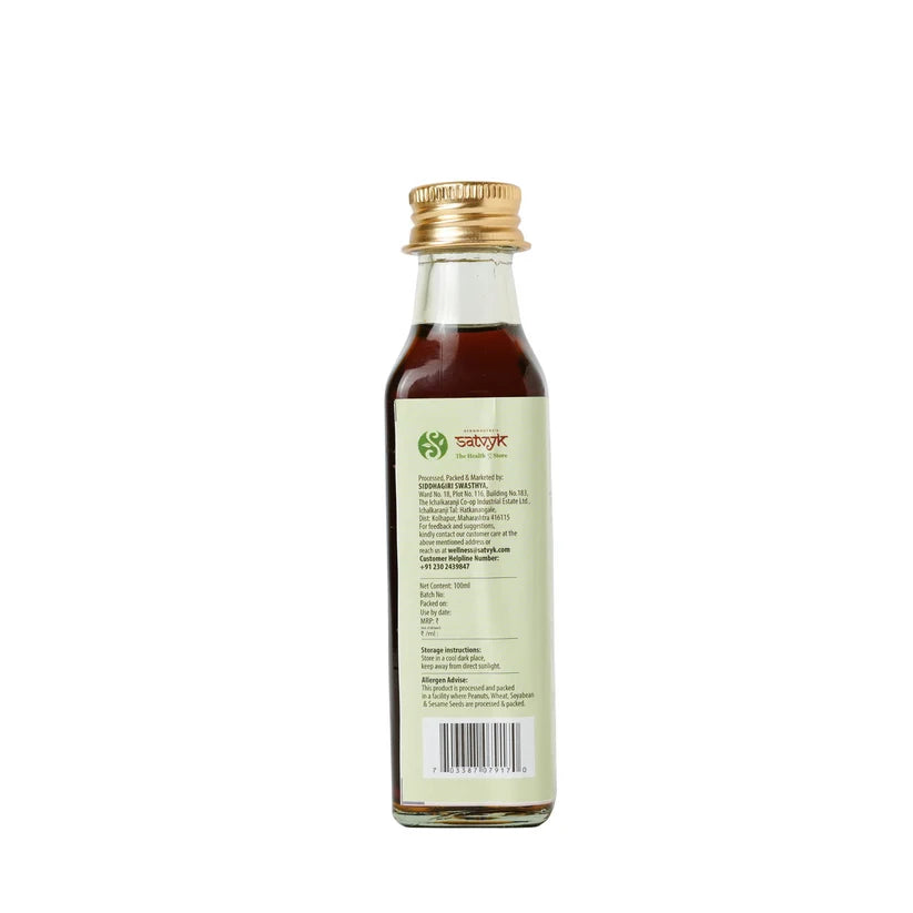 Oil | Neem Oil - Cold-Pressed &amp; Pure - Antibacterial Skin Care &amp; Hair Oil - Ideal for Acne &amp; Dandruff Control - No Artificial Colors &amp;amp; No Harsh Chemicals - Satvyk - 100ml
