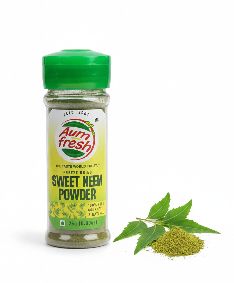 Seasoning | Sweet Neem Powder (Curry Leaf Powder) - 100% Pure & Natural - Aum Fresh - 25gm